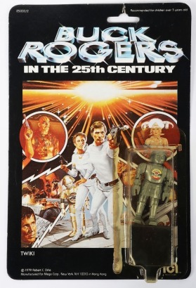 Vintage Buck Rogers Twiki Action Figure Mego moc carded.
