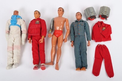 Four Vintage Denys Fisher Six Million Dollar Man Loose Action Figures Dolls.