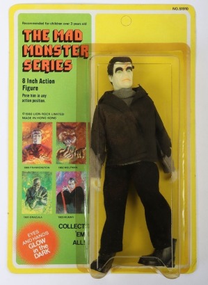 Vintage The Mad Monster Series 1900 Frankenstein Lion Rock Doll carded moc boxed. Action Figure.