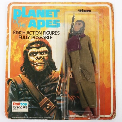 Vintage Planet of the Apes Zira Eight Inch Action Figure Palitoy Bradgate moc carded.