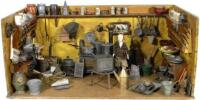 A rare miniature Nuremberg Kitchen room set, German mid 19th century,