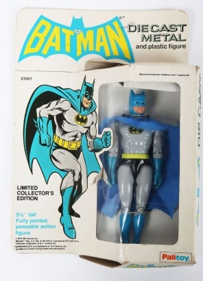 Vintage Batman Palitoy 5 1/2 inch Action Figure Die Cast Metal boxed.