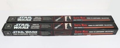 Two Master Replicas Star Wars Force FX Lightsaber Collectible Darth Maul Boxed.
