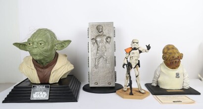 Collection of Four Star Wars Busts and Statues.