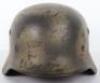 German Army Normandy Pattern Camouflaged Steel Combat Helmet - 11