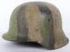 German Army Italian Campaign Camouflaged Steel Combat Helmet