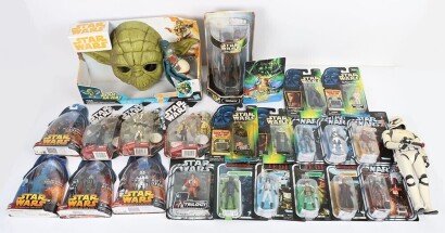 Forty Two Modern Star Wars Boxed Action Figures and Merchandise.