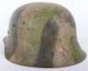 German Army Italian Campaign Camouflaged Steel Combat Helmet - 4
