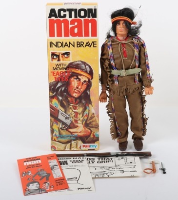 Vintage Action Man Indian Brave Palitoy Complete Boxed Doll Action Figure.