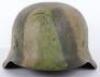 German Army Italian Campaign Camouflaged Steel Combat Helmet - 11