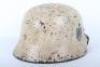 Waffen-SS Winter Camouflaged Steel Combat Helmet - 2