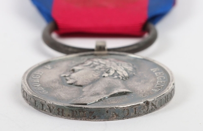 Waterloo Medal 1815 to a Private in the 73rd foot, a Regiment that withstood 11 French cavalry charges during the battle and suffered nearly 60% casualties. - 2