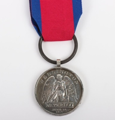 Waterloo Medal 1815 to a Private in the 73rd foot, a Regiment that withstood 11 French cavalry charges during the battle and suffered nearly 60% casualties. - 3