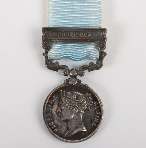 Miniature Medal &ndash; Nice Period Army of India Medal with the Bhurtpoor Clasp
