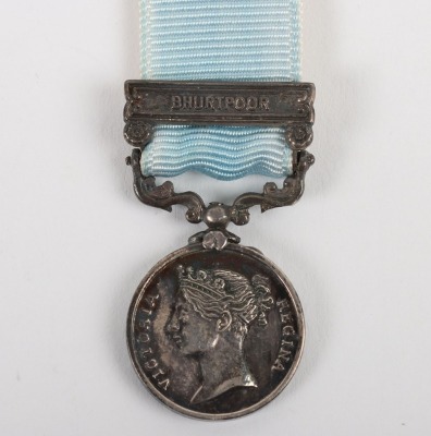 Miniature Medal &ndash; Nice Period Army of India Medal with the Bhurtpoor Clasp