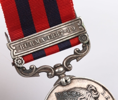 India General Service Medal to the 1854-95 30th Native Infantry for service in Burma - 4