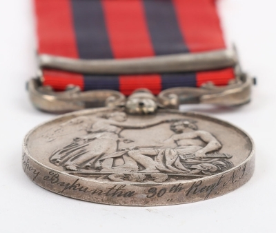 India General Service Medal to the 1854-95 30th Native Infantry for service in Burma - 5