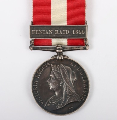 Scarce Canadian General Service Medal for the 1866 Fenian Raid to an Officer&rsquo;s Servant on H.M.S. Niger,