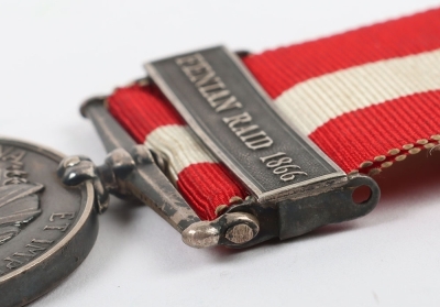Scarce Canadian General Service Medal for the 1866 Fenian Raid to an Officer&rsquo;s Servant on H.M.S. Niger, - 2