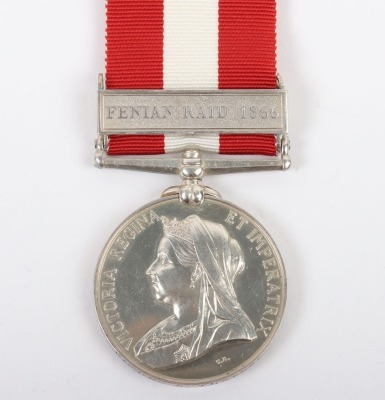 Canada General Service Medal for the 1866 Fenian Raid to the Ste. Th&eacute;r&egrave;se Rifle Company