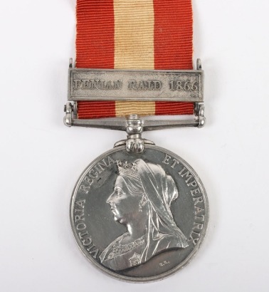 Canada General Service Medal for the 1866 Fenian Raid to the Victoria Rifles