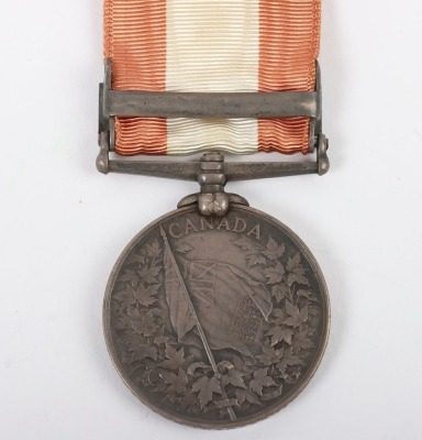 Canada General Service Medal for the 1866 Fenian Raid to the Barrie Rifle Company - 4