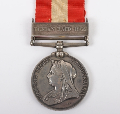 Canada General Service Medal for the 1866 Fenian Raid to the Prince Edward Infantry