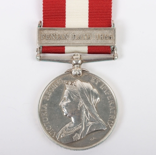 Canada General Service Medal to the North Ridge Rifle Company for the 1866 Fenian Raid