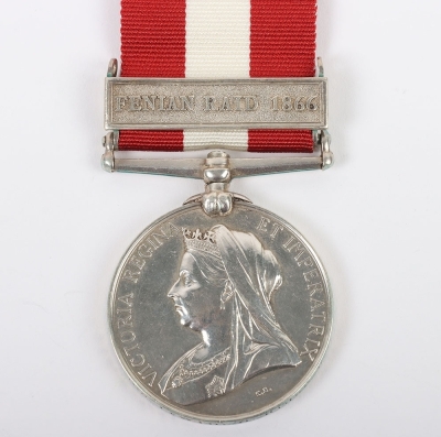 Canada General Service Medal to the North Ridge Rifle Company for the 1866 Fenian Raid