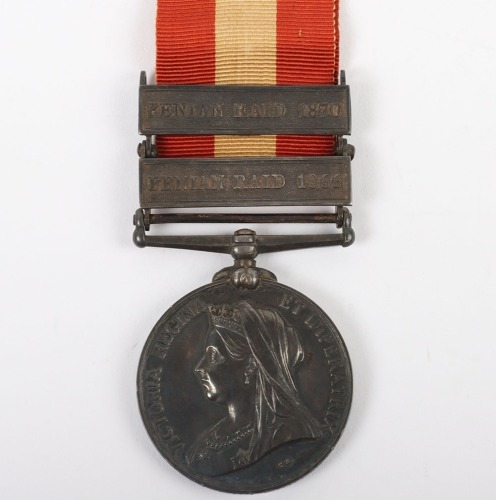Canada General Service Medal for Both of the Fenian Raids to the 2nd Company Montreal Engineers