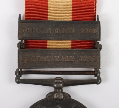 Canada General Service Medal for Both of the Fenian Raids to the 2nd Company Montreal Engineers - 2