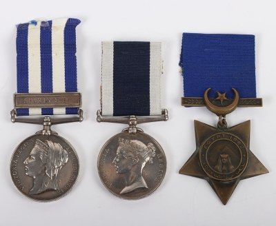 An Interesting Victorian Royal Navy Long Service Medal Group of 3 to a Recipient who First Served in the Royal Navy in 1880 and Finished his Service as an Officer in the Royal Air Force During the Great War.