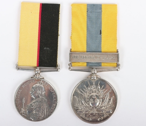 Victorian Sudan Campaign pair of medals to the Royal Warwickshire Regiment