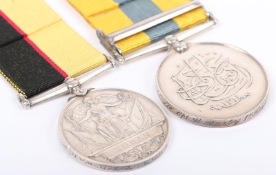 Victorian Sudan Campaign pair of medals to the Royal Warwickshire Regiment - 3