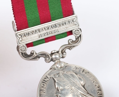 India General Service Medal 1895-1902 for the Punjab Frontier to a recipient who died whilst serving with in the Welsh Brigade Royal Field Artillery in 1910 - 3
