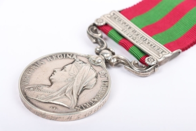 India General Service Medal 1895-1902 for the Punjab Frontier to a recipient who died whilst serving with in the Welsh Brigade Royal Field Artillery in 1910 - 4
