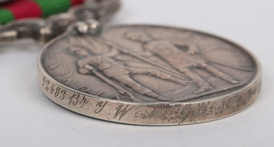 India General Service Medal 1895-1902 for the Punjab Frontier to a recipient who died whilst serving with in the Welsh Brigade Royal Field Artillery in 1910 - 6