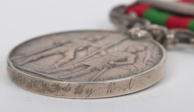 India General Service Medal 1895-1902 for the Punjab Frontier to a recipient who died whilst serving with in the Welsh Brigade Royal Field Artillery in 1910 - 7