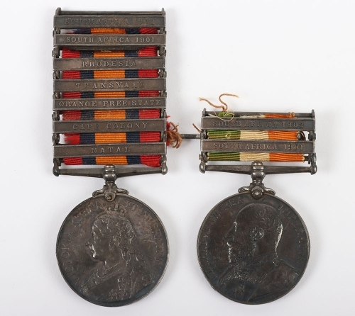 Pair of Boer War Medals attributed to the 26th (Dorset) Company Imperial Yeomanry