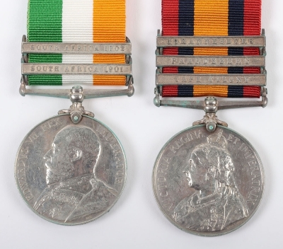 The Exceptionally Well Documented Boer War Pair of Medals to the Hampshire Regiment Accompanied by Original Documents Including a Scarce Handwritten Active Service Diary Covering the Period September 1899 to December 1900 - 2