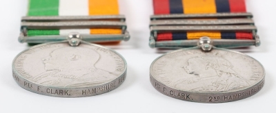 The Exceptionally Well Documented Boer War Pair of Medals to the Hampshire Regiment Accompanied by Original Documents Including a Scarce Handwritten Active Service Diary Covering the Period September 1899 to December 1900 - 3
