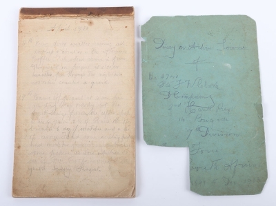 The Exceptionally Well Documented Boer War Pair of Medals to the Hampshire Regiment Accompanied by Original Documents Including a Scarce Handwritten Active Service Diary Covering the Period September 1899 to December 1900 - 14