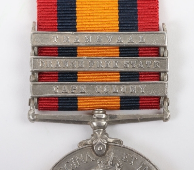 Queen&rsquo;s South Africa Medal to a Recipient in the 2nd Battalion Northumberland Fusiliers who was a Prisoner of War in the Action at Stormberg on 10th December 1899 - 2