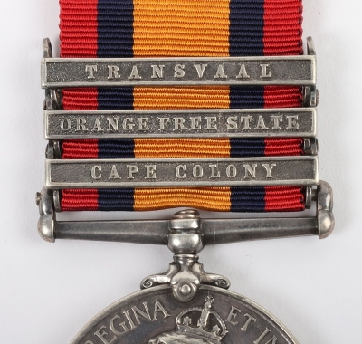 Queen&rsquo;s South Africa Medal to a Recipient in the Royal Irish Rifles who was made Prisoner of War in the Action at Stormberg in December 1899 - 2