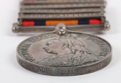 Queens South Africa Medal to the Hampshire Regiment - 4