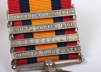 Scarce 2nd Boer War 4 clasp Queens South Africa Medal to a Piper in the Black Watch - 5