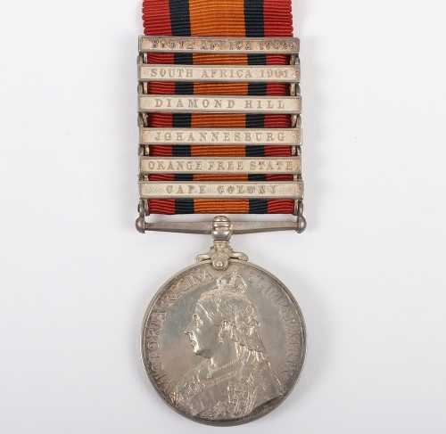 Queens South Africa Medal to the Canadian Mounted Rifles