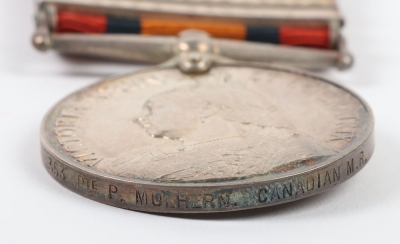 Queens South Africa Medal to the Canadian Mounted Rifles - 5