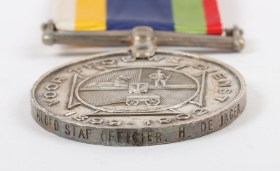 Scarce Boer Loyal Service Decoration (Dekoratie voor Trouwe Dienst) to the Head Staff Officer in General Botha&rsquo;s Staff. - 2