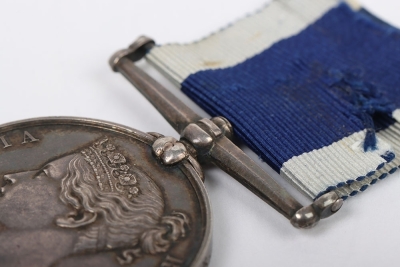A Victorian Navy Long Service and Good Conduct Medal to a Ships&rsquo; Corporal on H.M.S. Wanderer, VR narrow suspension, impressed naming, &ldquo;ROBT CUDE, SH CORPL 1ST CL. H.M.S. WANDERER&rdquo;.Robert Cude was born in Millerston, Somerset on 8th June 1858. He initially - 4